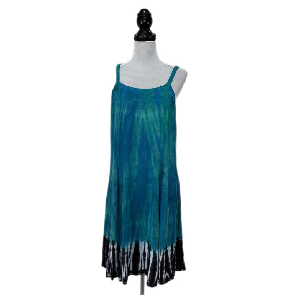 Dharma Trading Blue Tie Dye Sundress - Women's M